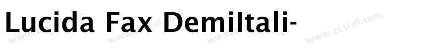 Lucida Fax DemiItali字体转换